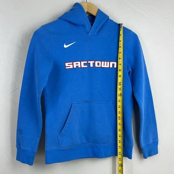 Nike Sacramento Kings Blue City Edition Logo Essential Pullover Hoodie boys Sz M - Picture 5 of 12